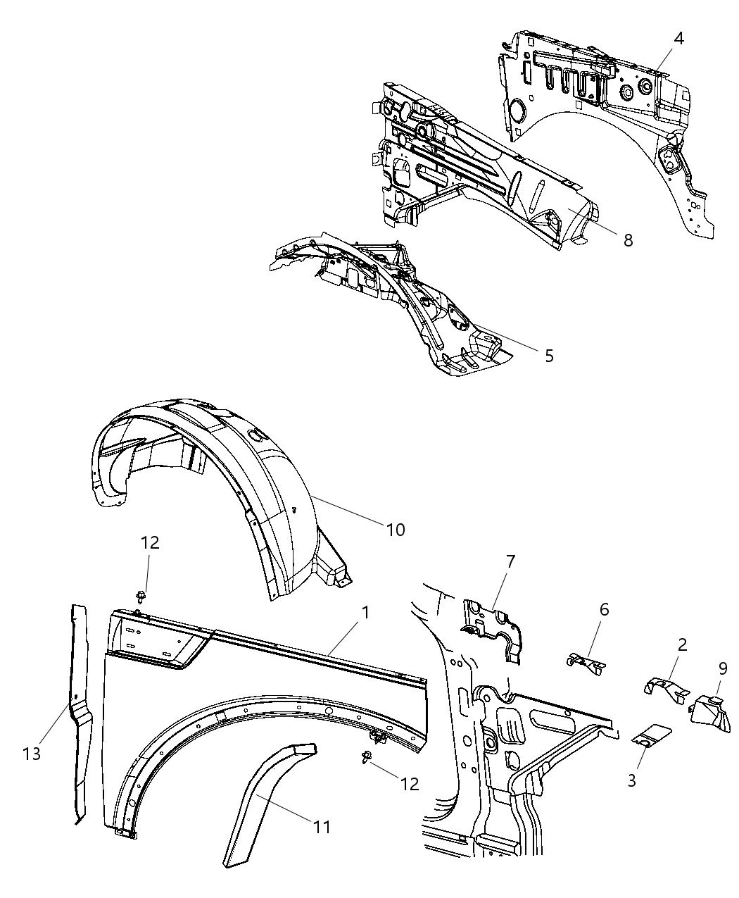 Panel Fender Inner