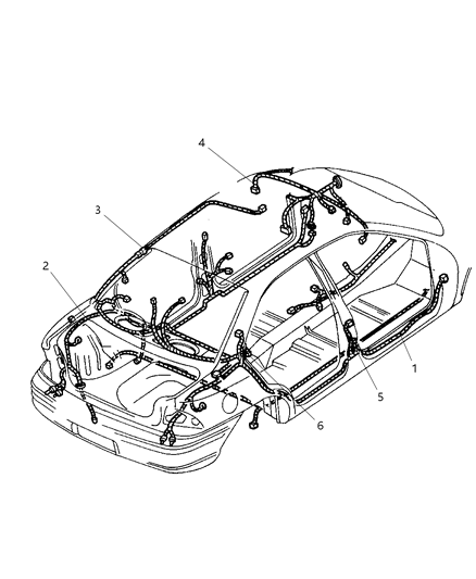 New 2001-2004 Fits Chrysler Neon Wiring-A/C Resistor And Wiper Moto - Part # 4794001AD