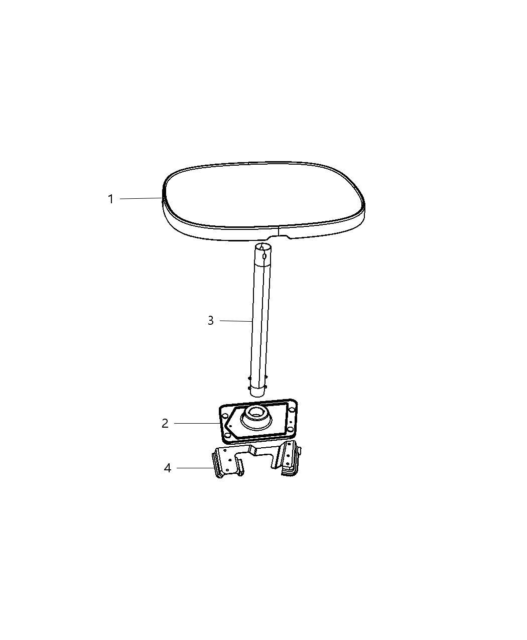 Post 3Rd Row Tray Table
