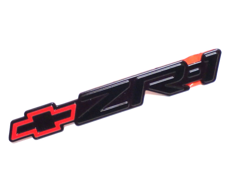 New OEM 1992-1994 Corvette ZR-1 Black Rose W/Black Letters Bumper Emblem, Part # 10198747