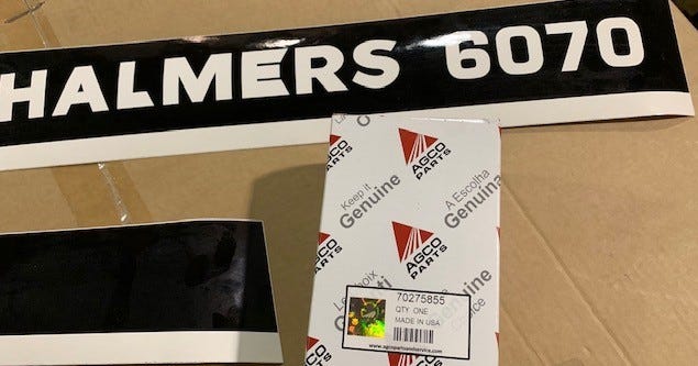 New OEM Genuine AGCO Decal, Part # 70275855