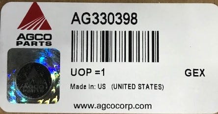 New OEM Genuine AGCO Kit, Part # AG330398