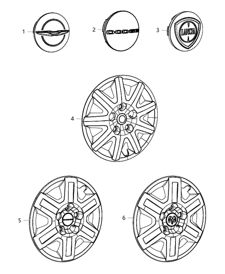 New 2011-2013 Fits Chrysler Grand Caravan, Town & Country Wheel Cover - Part # 4743813AC