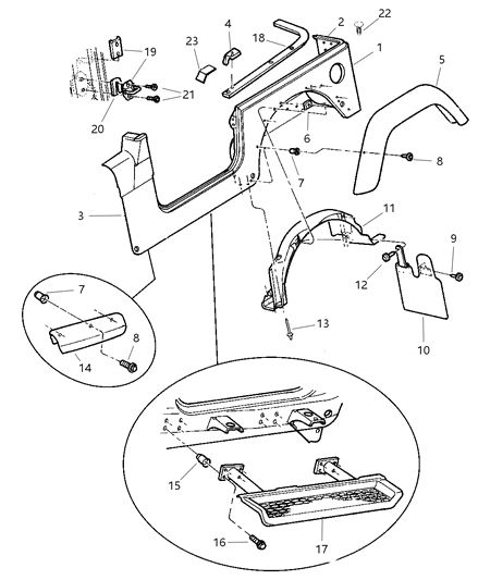 New 1997-2010 Fits Chrysler PT Cruiser Pin-Push On - Part # 6504662