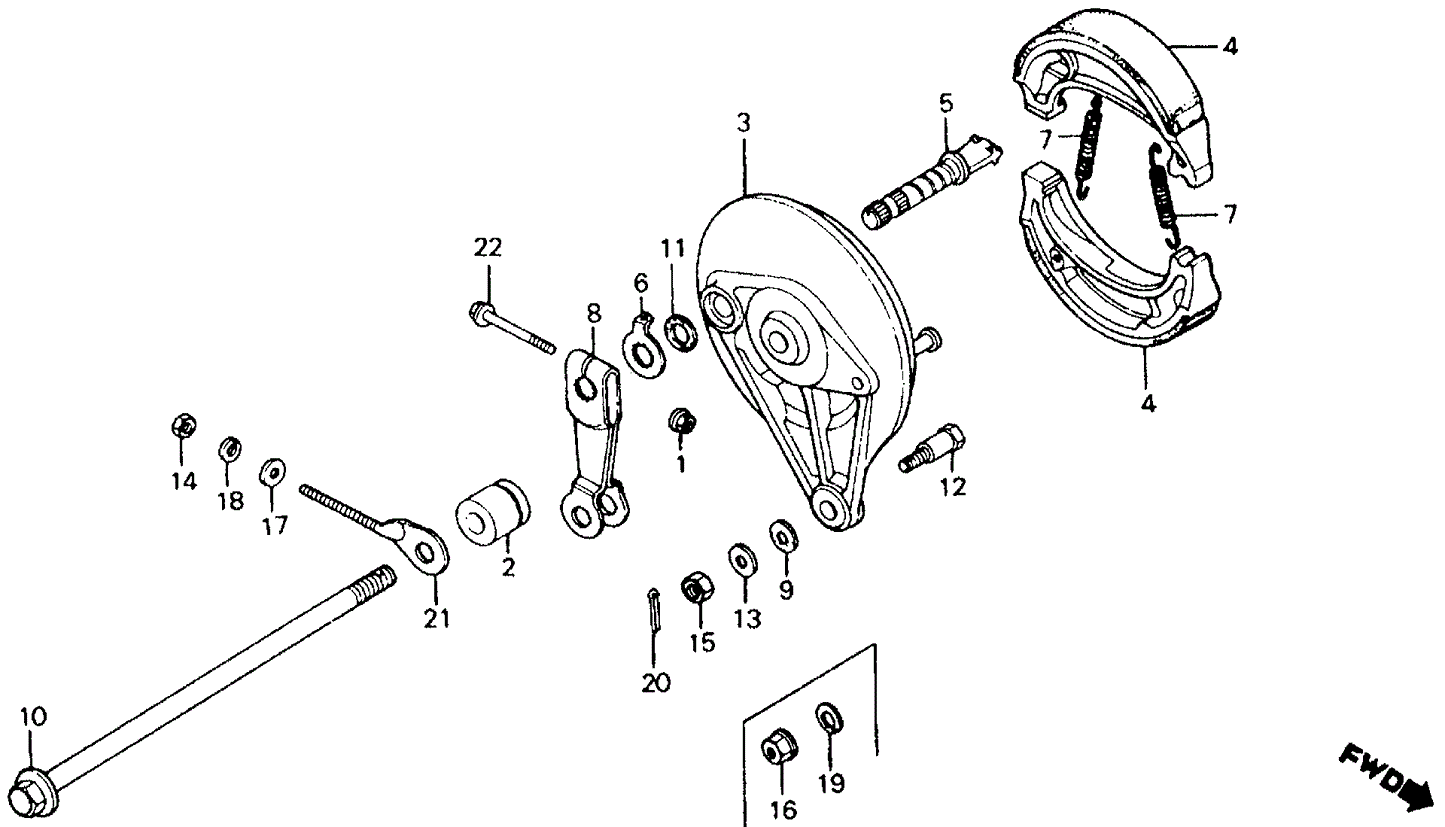 Axle, Fr. Wheel(Replaces 44301-400-000)