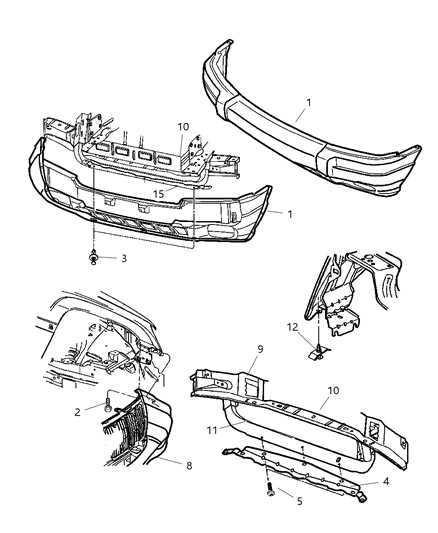 New 2002 Fits Chrysler Grand Cherokee Front Bumper Cover - Part # 5EU79VF7AB