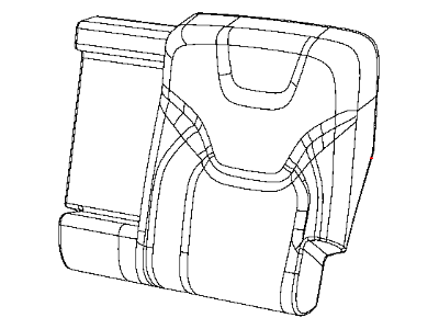 New 2014 Fits Chrysler Grand Cherokee Rear Seat Back Cover Left - Part # 5RA57DX9AC
