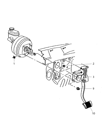 New 2000-2004 Fits Chrysler Grand Cherokee Pedal-Brake - Part # 52128148AD