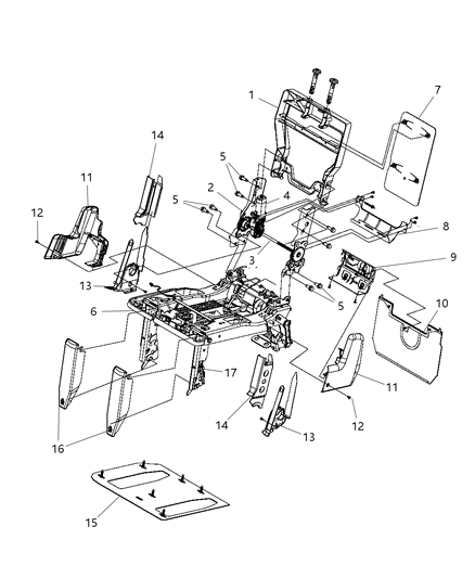 New 2008-2010 Fits Chrysler Grand Caravan, Town & Country Holder-Grocery Bag - Part # 1JX121T1AA