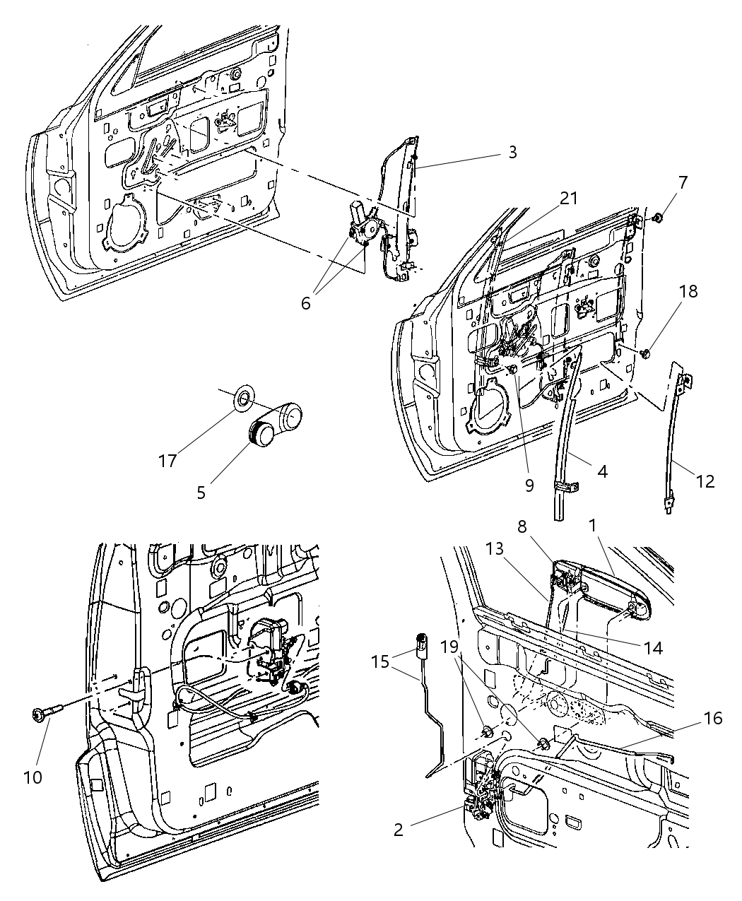 Regulator Front Door Window