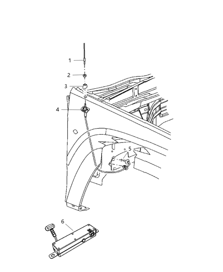 New 2010 Fits Chrysler Grand Cherokee Cable-Antenna - Part # 56038698AF