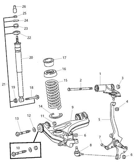 New 2005-2006 Fits Chrysler Crossfire Shock-Suspension - Part # 5142011AA