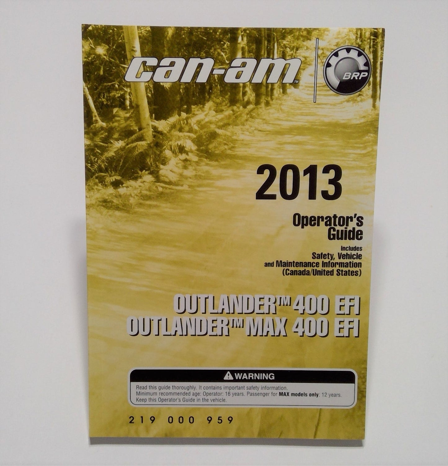 New OEM Genuine Bombardier Recreational Products, Operator Guide - Part # 219000959