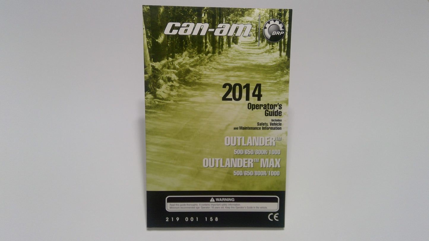 New OEM Genuine Bombardier Recreational Products, Operator Guide 2014 - Part # 219001158