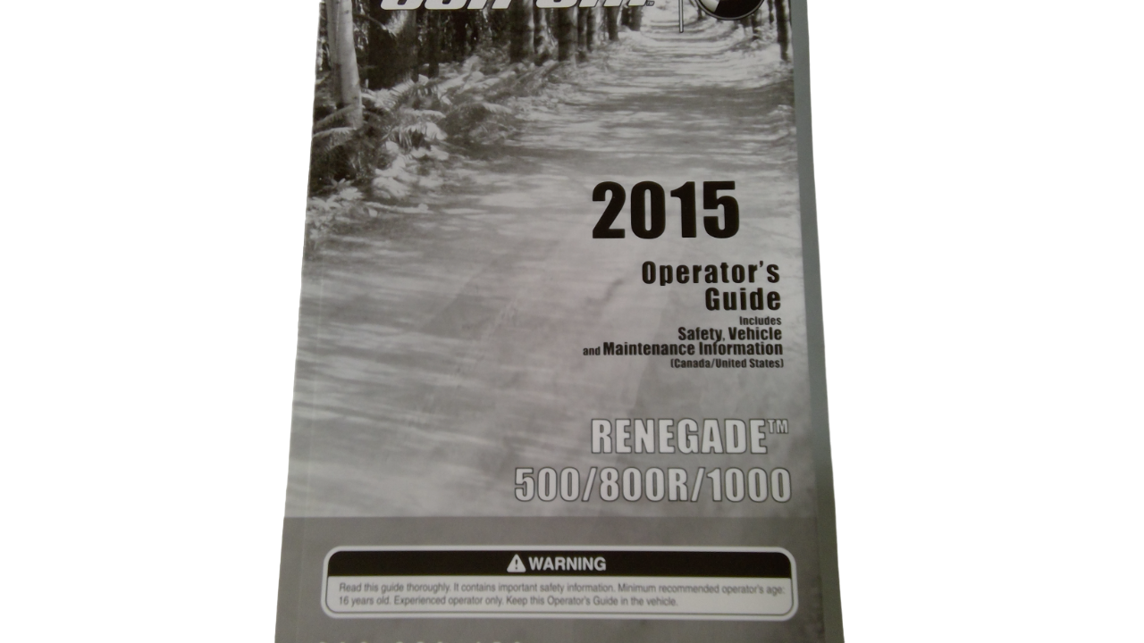 New OEM Genuine Bombardier Recreational Products, Operator Guide 2015 - Part # 219001453
