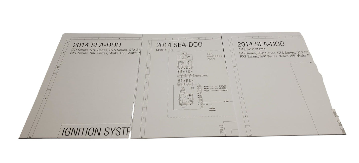New OEM Genuine Bombardier Recreational Products, Sea-Doo Wiring Diagrams 2 - Part # 219100777