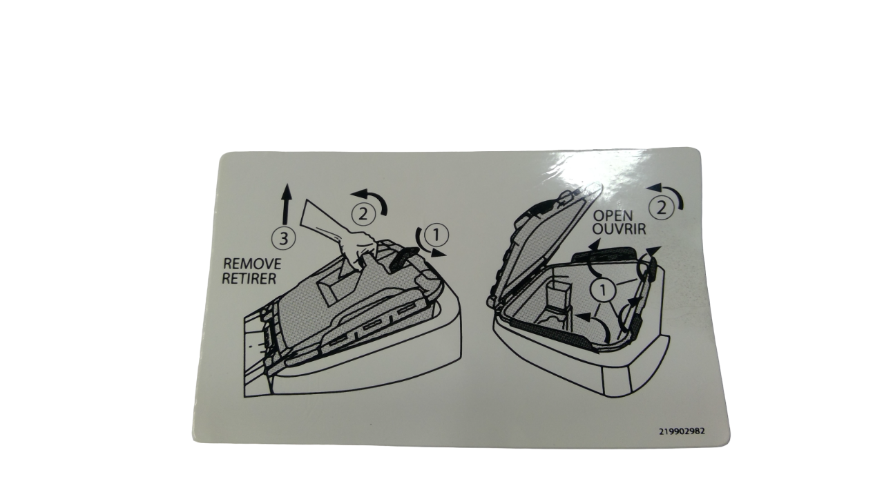 New OEM Genuine Bombardier Recreational Products, Pictogram Cover Label - Part # 219902982