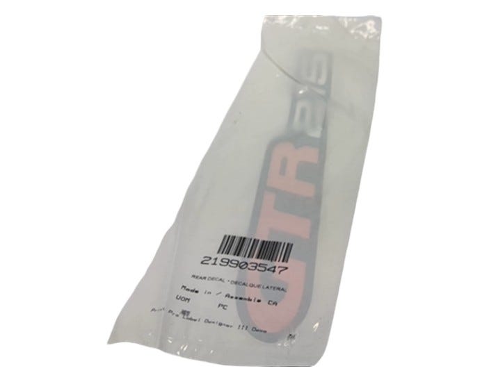 New OEM Genuine Bombardier Recreational Products, Rear Decal - Part # 219903547