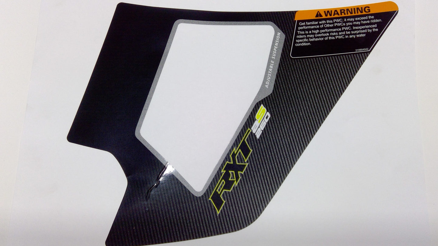 New OEM Genuine Bombardier Recreational Products, Rh English Label Sport Mod - Part # 219904042