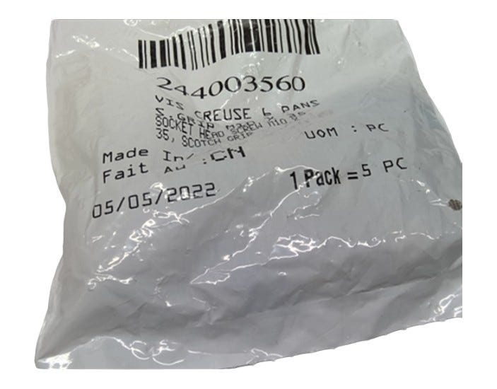New OEM Genuine Bombardier Recreational Products, Socket Head Screw M10 X 35 - Part # 244003560