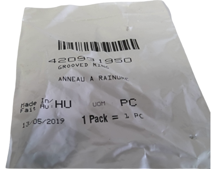 New OEM Genuine Bombardier Recreational Products, Grooved Ring - Part # 420931950