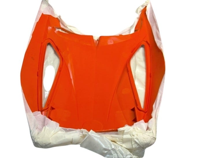New OEM Genuine Bombardier Recreational Products, Hood Orange B-228 - Part # 517302790