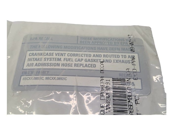 New OEM Genuine Bombardier Recreational Products, Decal Epa - Part # 704903031