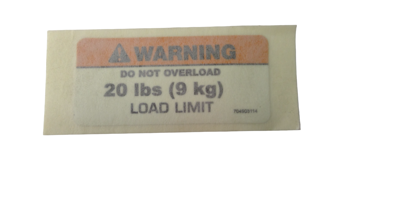 New OEM Genuine Bombardier Recreational Products, Warning Decal Max Load - Part # 704903114