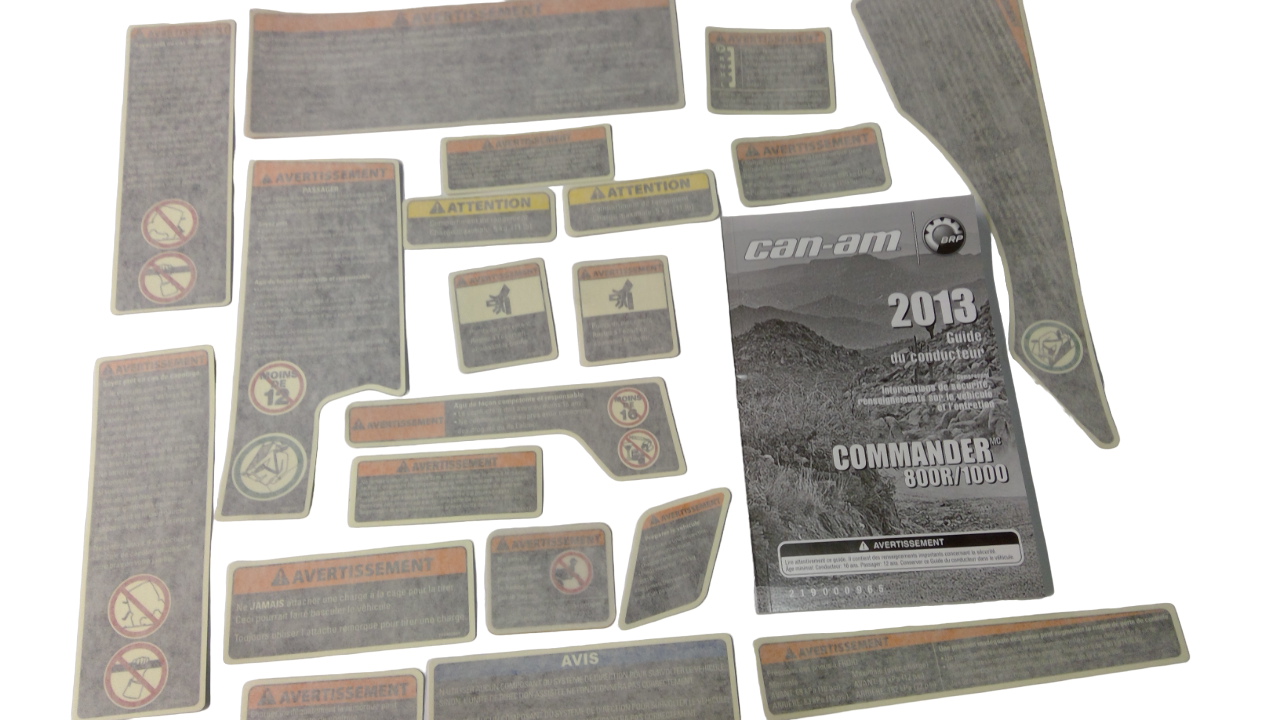 New OEM Genuine Bombardier Recreational Products, Warning Kit - Part # 704903452