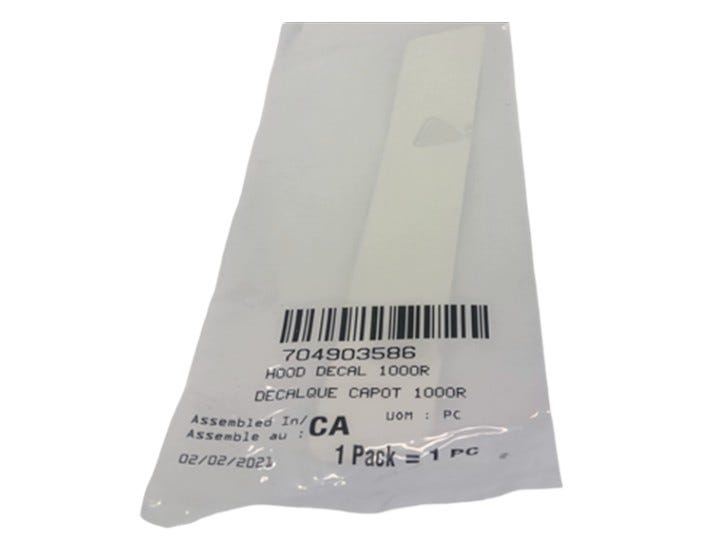 New OEM Genuine Bombardier Recreational Products, Hood Decal 1000R - Part # 704903586
