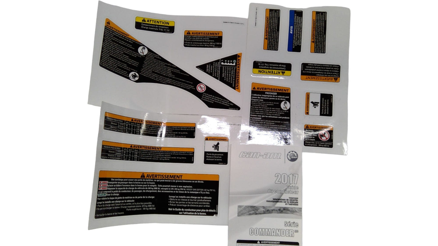 New OEM Genuine Bombardier Recreational Products, French Kit Document - Part # 704906173