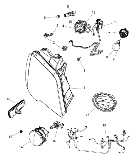 New 2004-2008 Fits Chrysler Pacifica Plug-Fog Lamp Hole - Part # ZN32ZSPAA