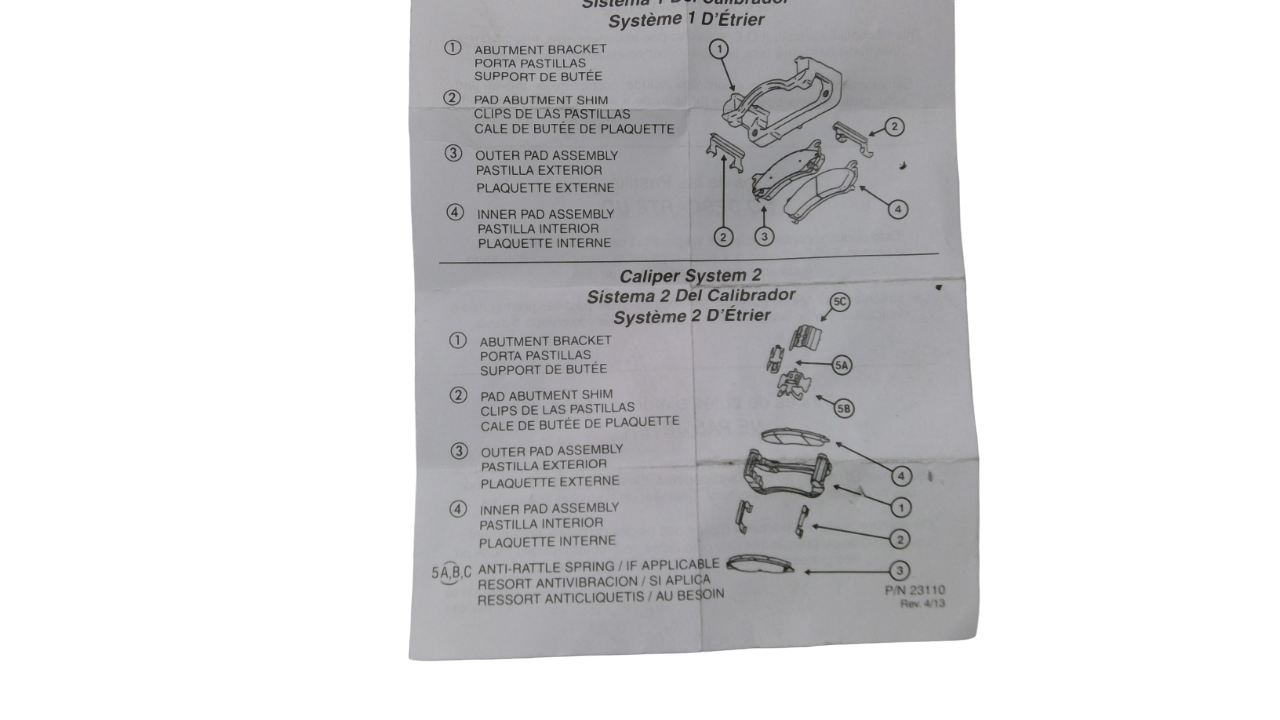 New Fits Chrysler Pad Kit-Disc Brake Friction - Part # 1AM11078AA
