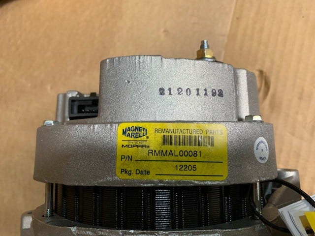 New Fits Chrysler Alternato-Engine - Part # RMMAL00081