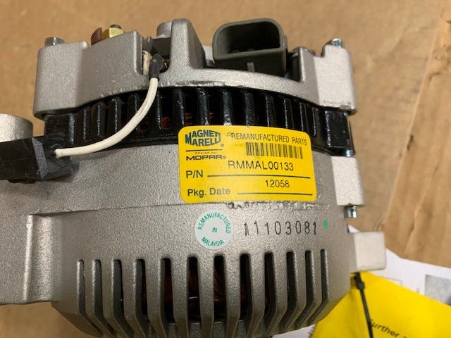 New Fits Chrysler Alternato-Engine - Part # RMMAL00133