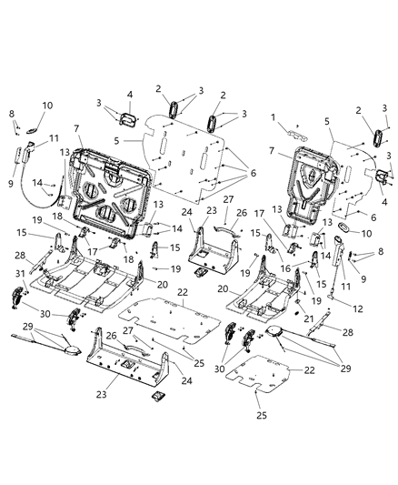New 2006-2010 Fits Chrysler PT Cruiser Latch-Seat - Part # 5175924AA