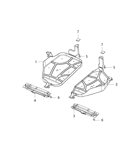 New 2014-2018 Fits Chrysler Grand Cherokee Skidplate-Fuel Tank - Part # 68149785AB
