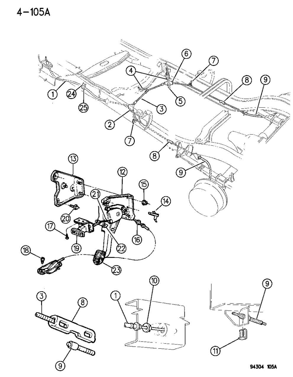 Hook, Parking Brake Inter. Cable Adj.