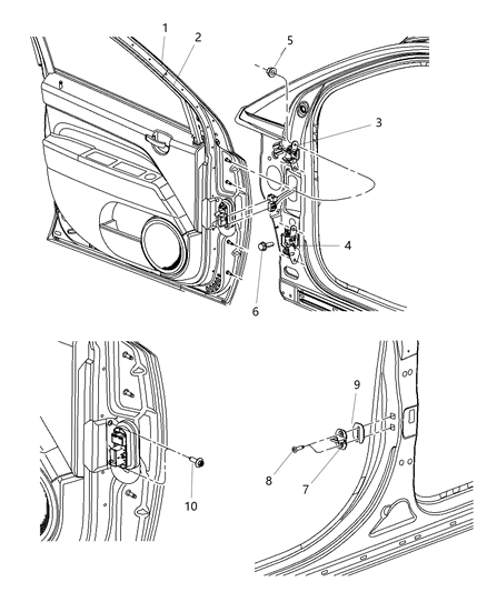 New 2007-2010 Fits Chrysler Patriot Door-Front Door Outer - Part # 5067702AC