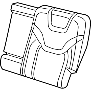 New 2015-2017 Fits Chrysler Grand Cherokee Rear Seat Back Cover Left - Part # 5XM81DX9AD
