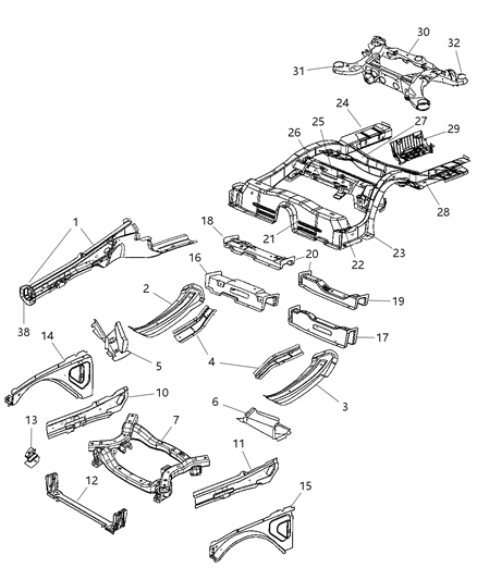 Crossmember Rear Suspension Front