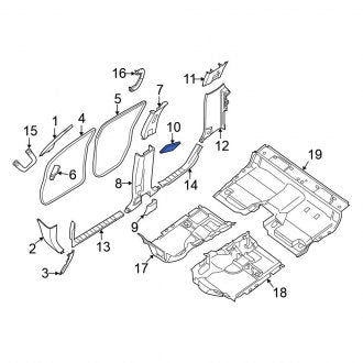 New Fits Nissan, Body B-Pillar Trim Panel Cap - Part # 76928EA101
