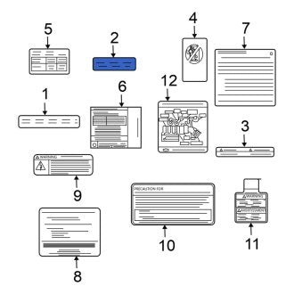 New Fits Nissan, Caution Label - Part # 990533Z000