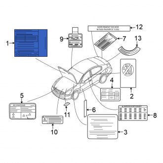 New Fits Nissan, Emission Label - Part # 14805ZX60A