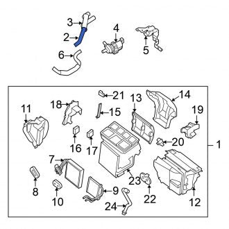 New Fits Nissan, HVAC Heater Hose - Part # 92412JA80A