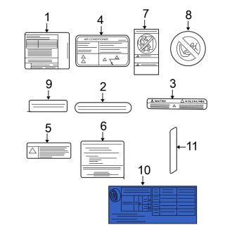 New Fits Nissan, Tire Information Label - Part # 990909N00A