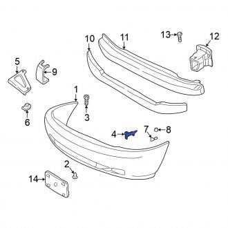 New Fits Nissan, Front Bumper Cover Bracket - Part # 620409E000