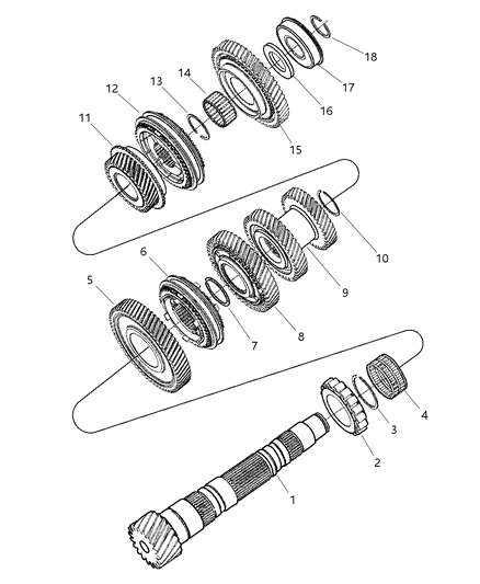 New 2003-2005 Fits Chrysler Neon Gear-Second - Part # 5127738AA