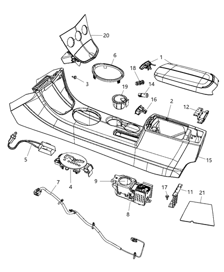 New 2008-2009 Fits Chrysler Sebring Bezel-Console Shifter - Part # XS20ESGAE
