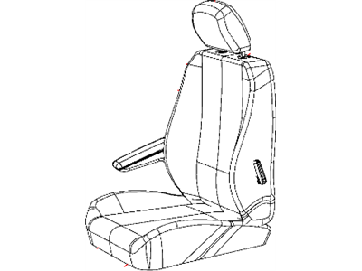 New 2010 Fits Chrysler Grand Caravan, Town & Country Front Seat Back Cover - Part # 1TU701DVAA